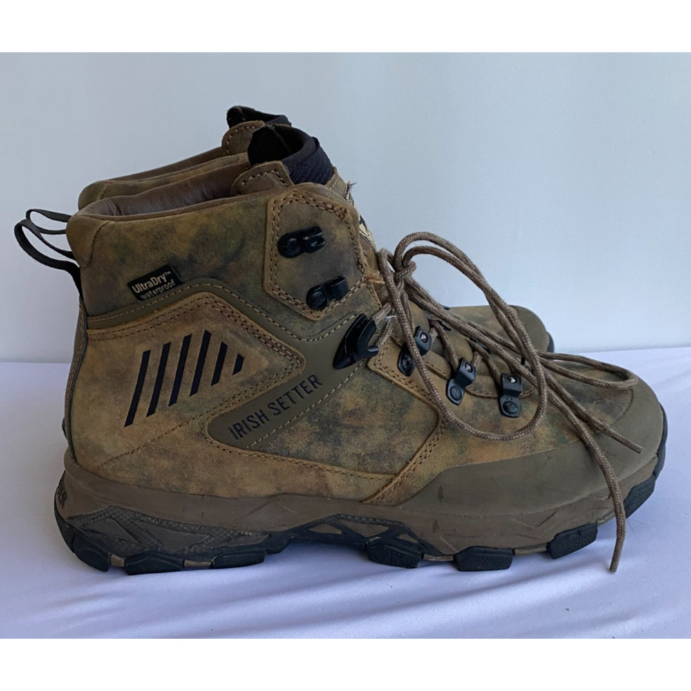 Irish Setter 2700 Pinnacle 7” Waterproof Leather Field Camo Boots sz 10 D $230